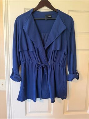 new directions Navy Open-Front Jacket